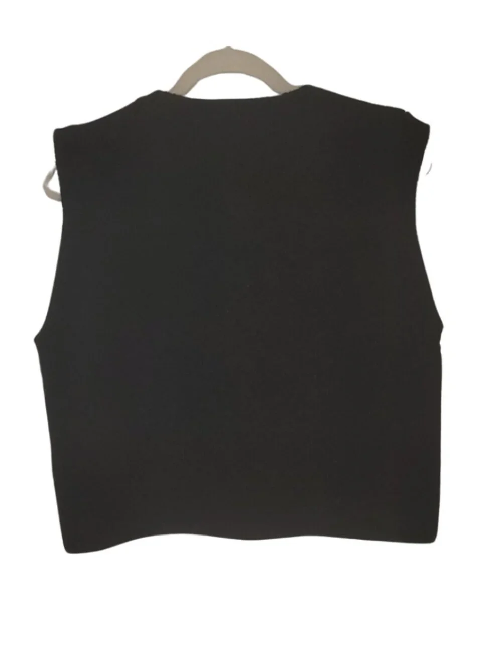 Zara Black Knit Vest with Gold Button Details. Size M - Picture 8 of 9